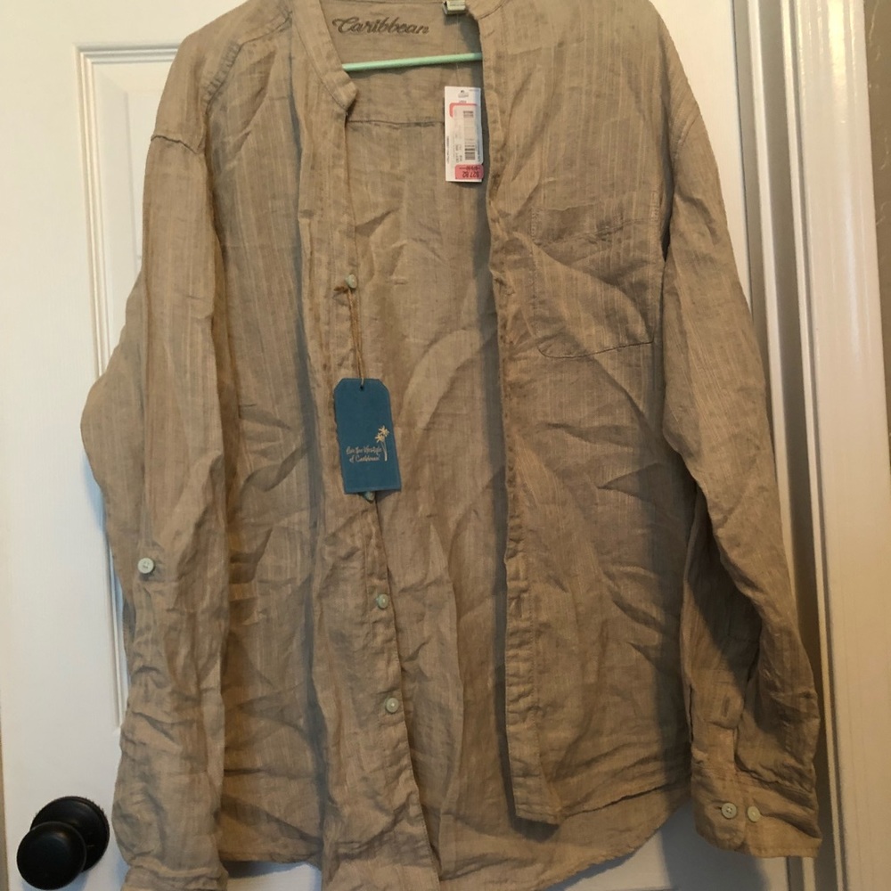 Caribbean designer casual beach button up